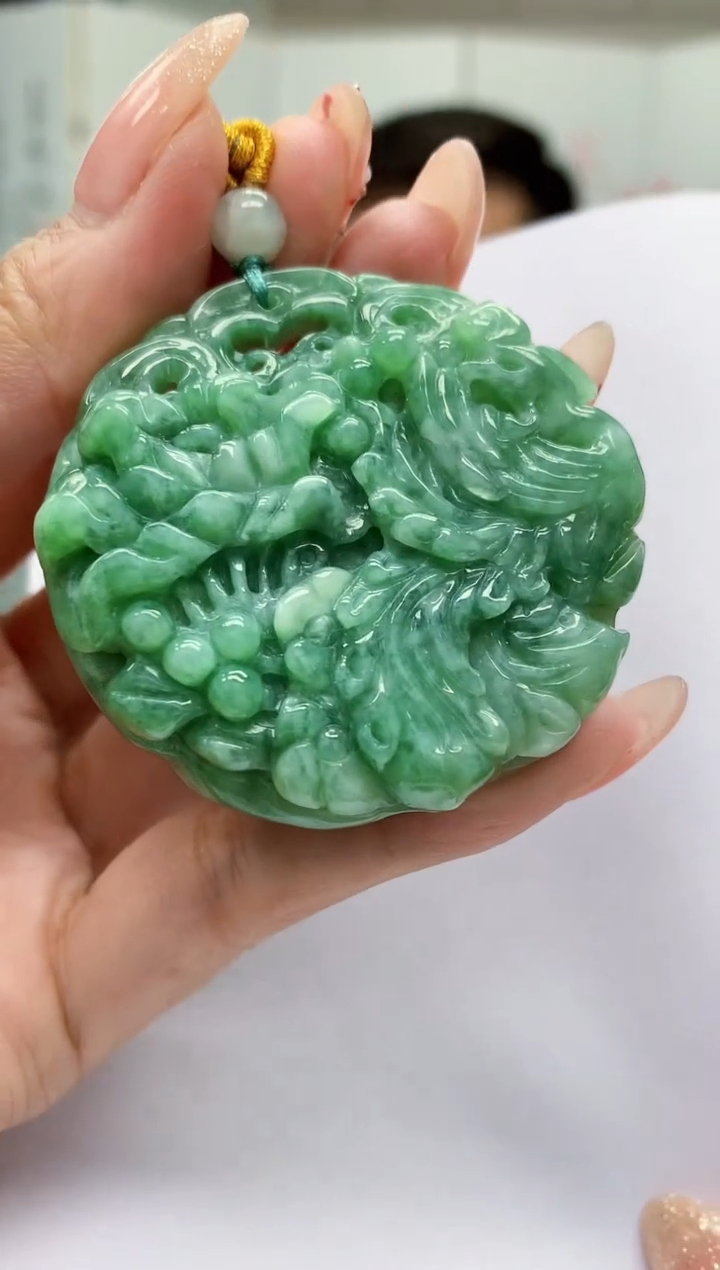 【闪购商品】定制翡翠未镶嵌5152MM-毛货挂件10