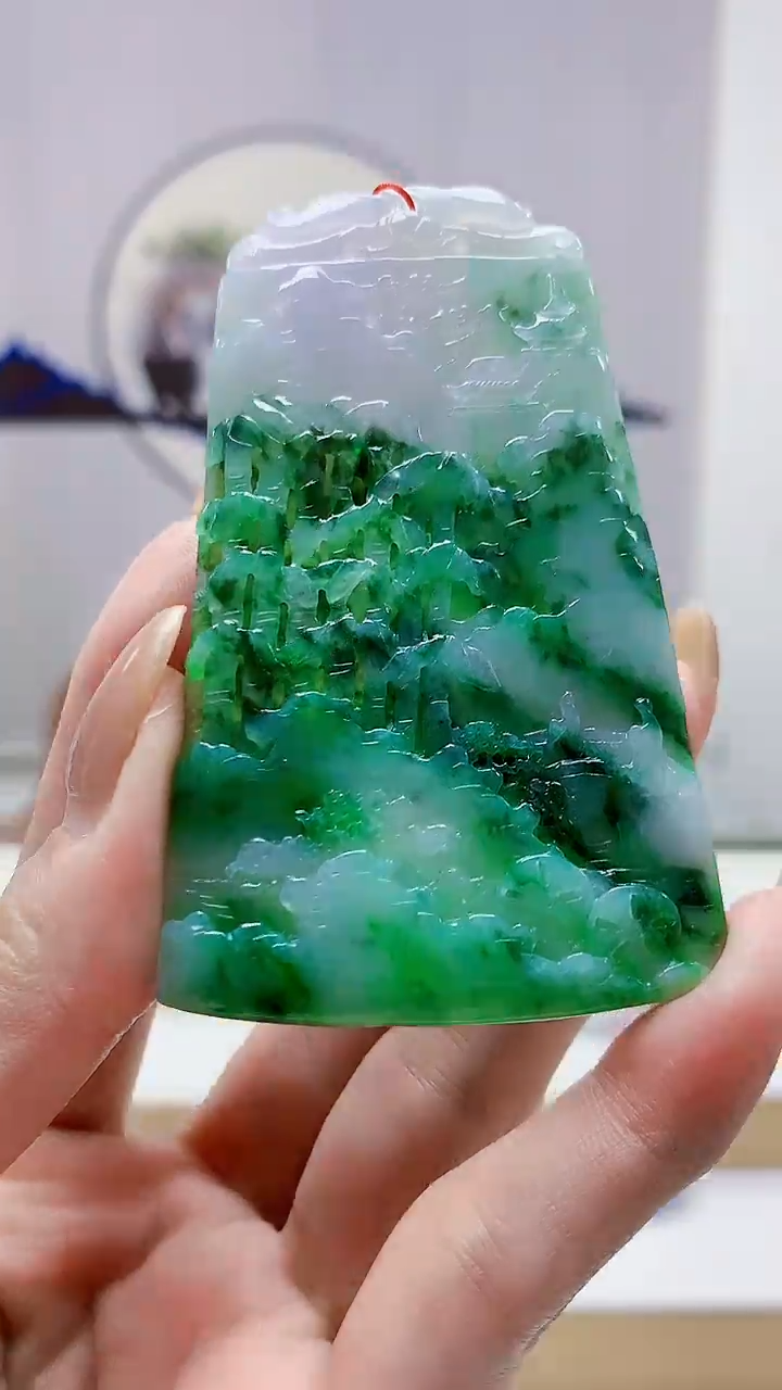 未镶嵌定制翡翠4852MM-毛货挂件155