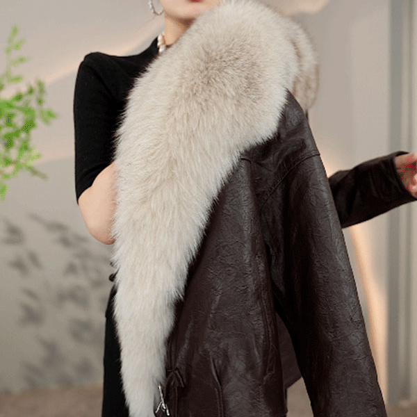 2025杭州专柜原版新款海宁皮草羽绒服11251红棕-Z