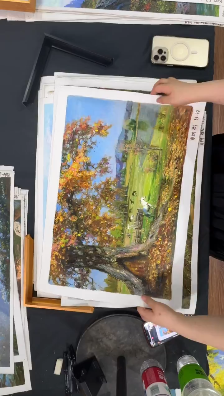 油画【新品含装裱】朝鲜画家原创手绘油画作品