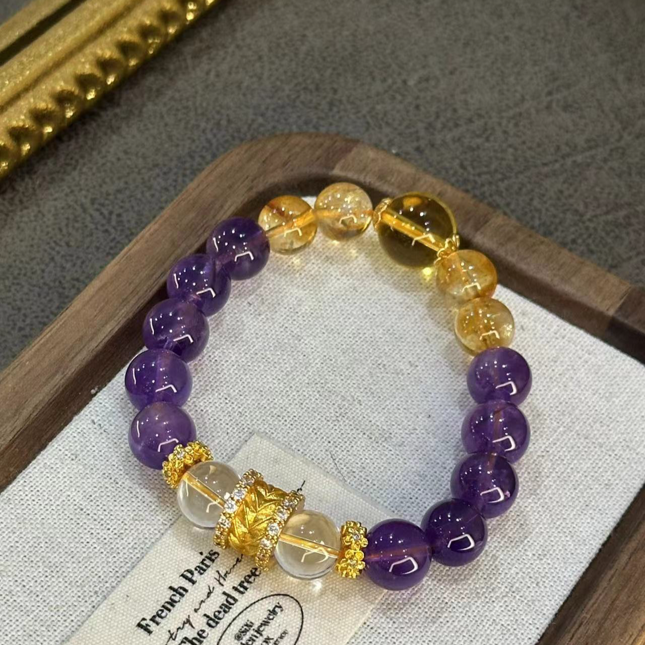 铜合金手链 高级感紫色原创手链-4529