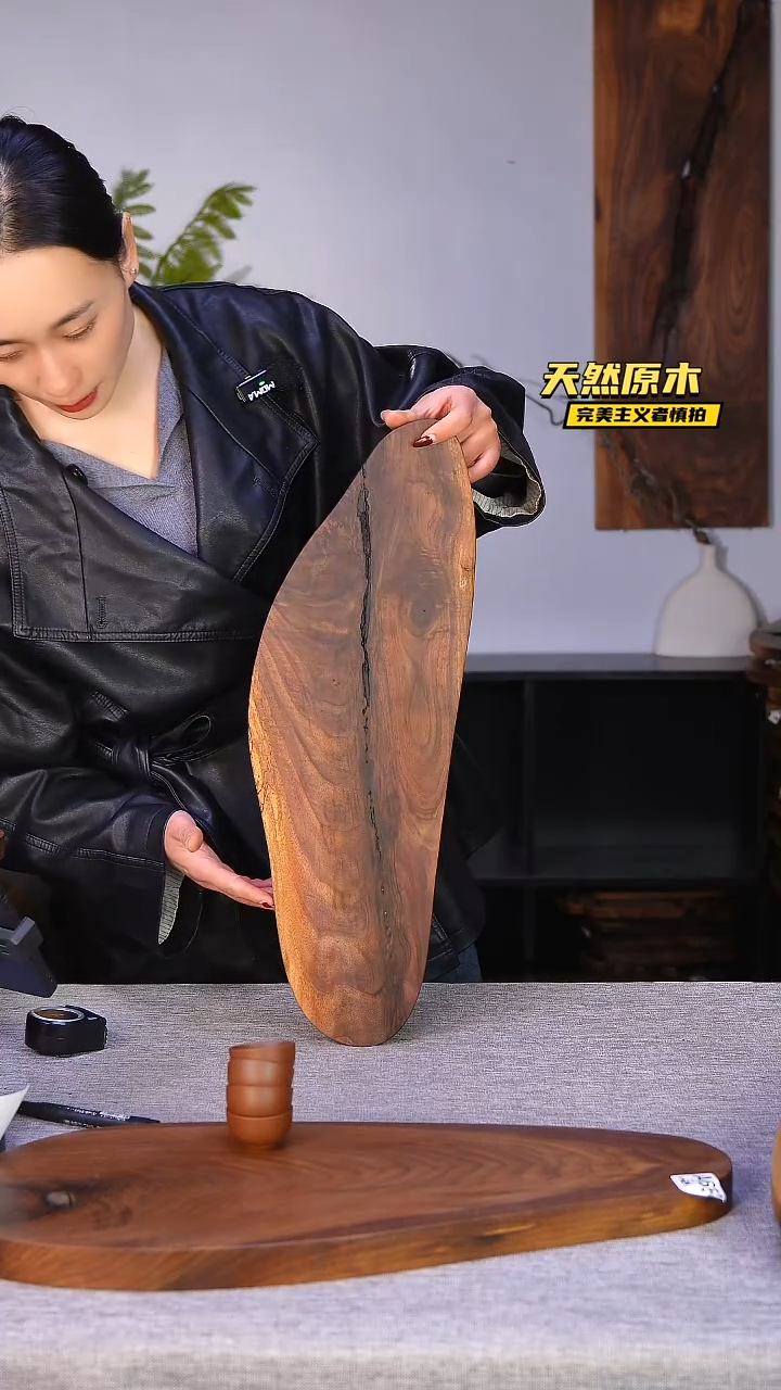 木北美黑胡桃原木.干裂疤结不属于商品质量问题完美主义者慎拍