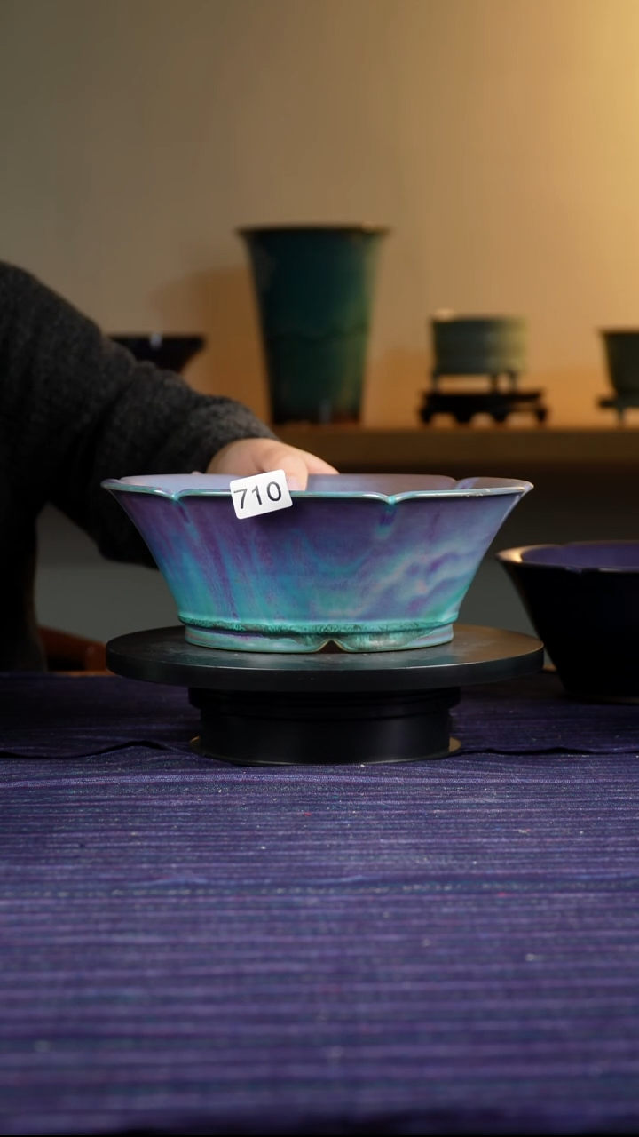 ✨*特710窑变花口花盆