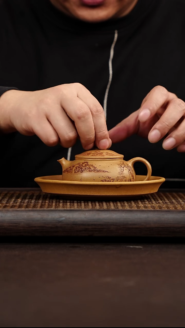 茶壶紫砂宜兴心悦紫砂     寒江