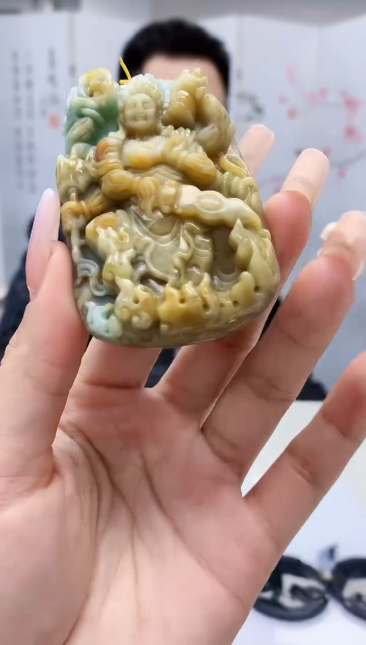 【闪购商品】定制翡翠未镶嵌5153lr-毛货挂件29