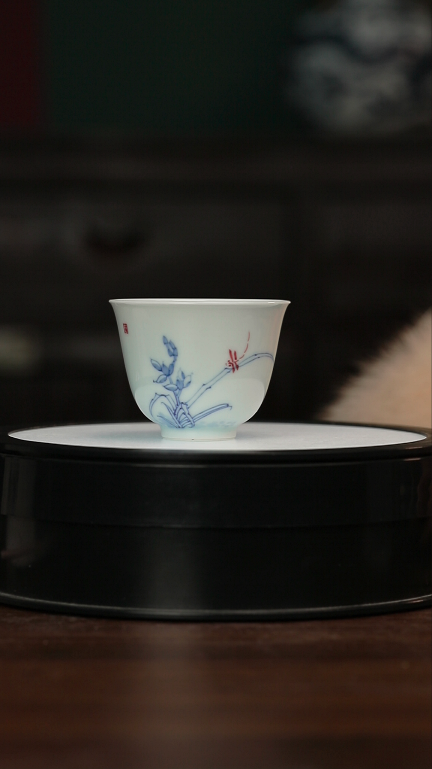 12.7/M46C6/青花釉里红/蜻蜓/甫生集/主人杯