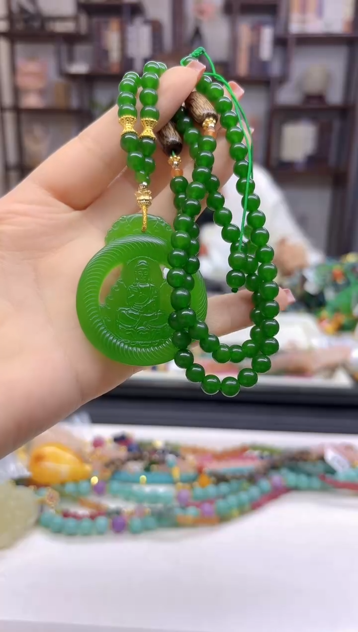 【闪购商品】和田玉（碧玉）毛衣链未镶嵌M451