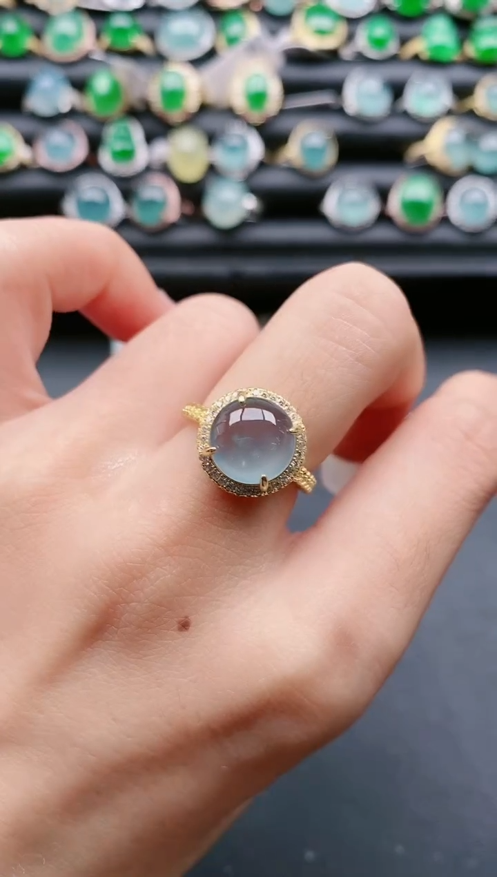 【闪购商品】翡翠戒指银S925镶嵌1111111