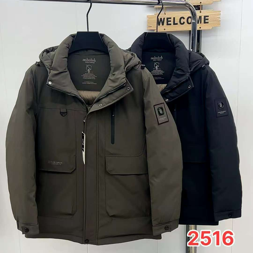 戴帽男士派克服爸爸装中老年衣服2516