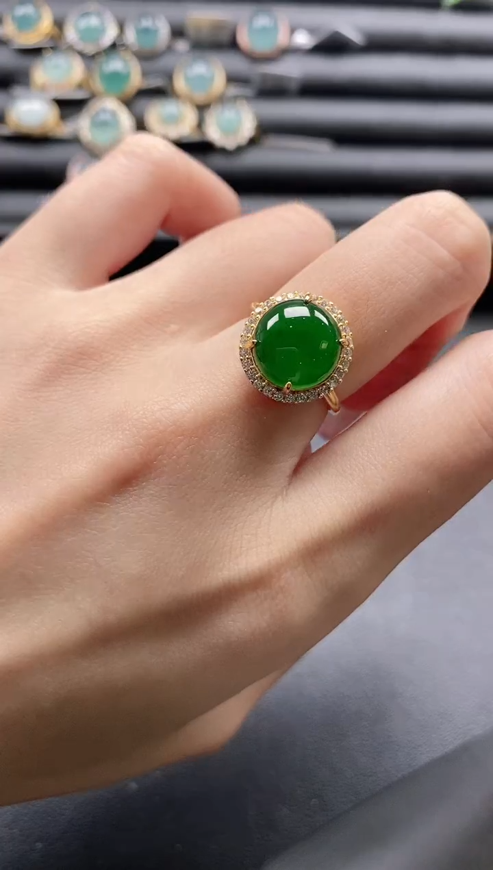 【闪购商品】翡翠戒指银S925镶嵌1111