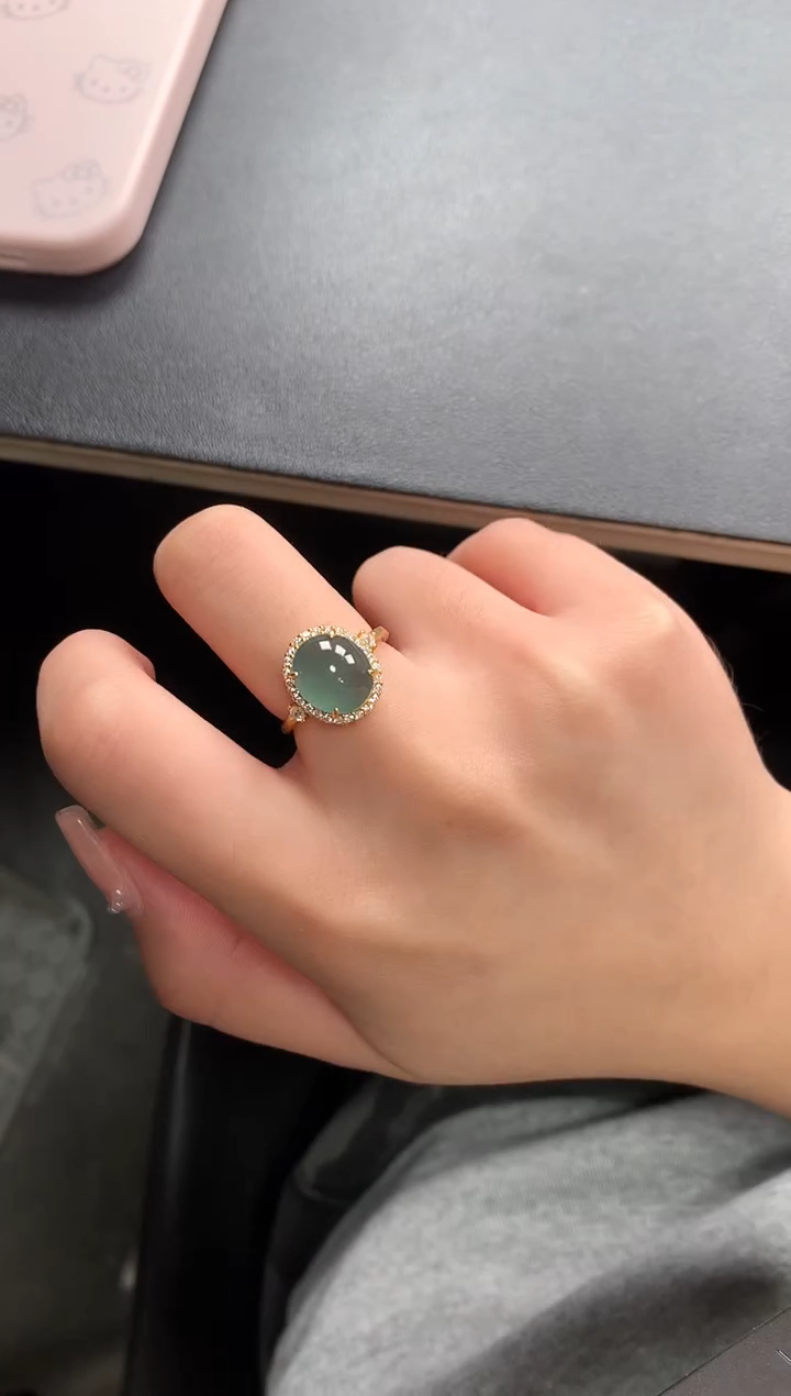 【闪购商品】翡翠戒指银S925镶嵌61541