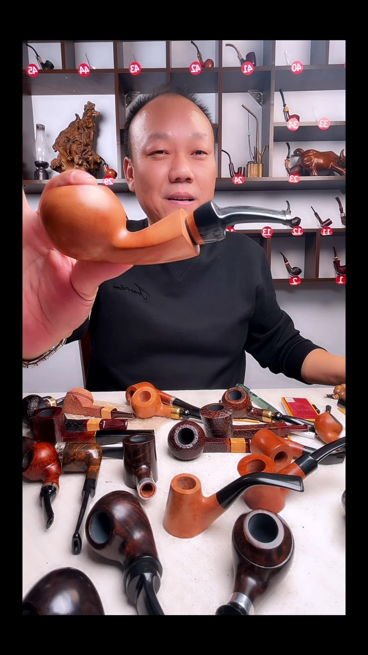 意大利石楠木手工打磨烟斗