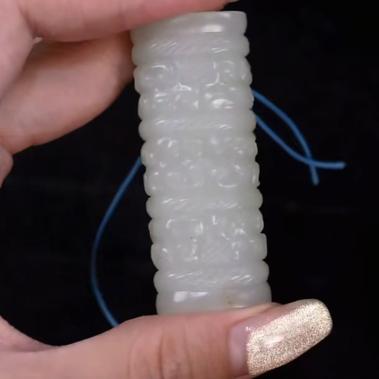 清代和田玉勒子