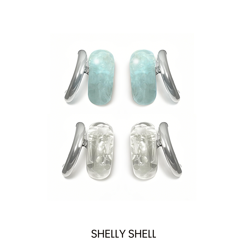 Shelly Shell 铜合金耳饰 银河气泡耳钉 简约小众设计