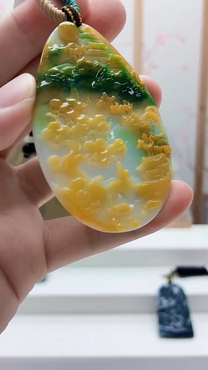 未镶嵌定制翡翠5167bb-毛货挂件107