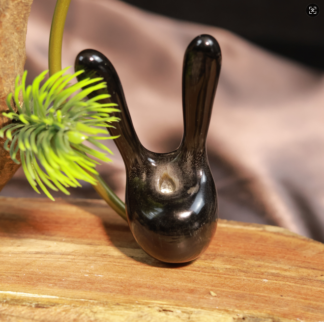 牛角双耳按摩鼻刮