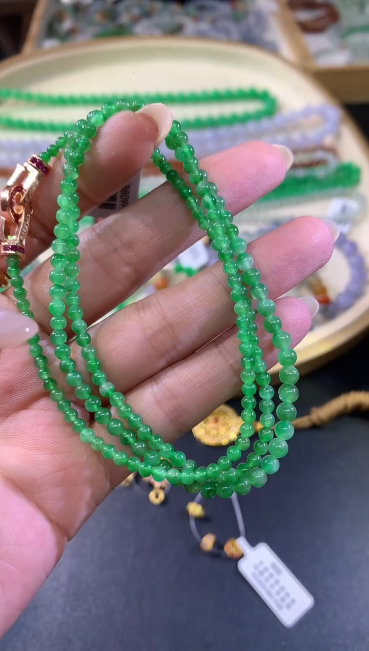 未镶嵌手串翡翠A475|6800