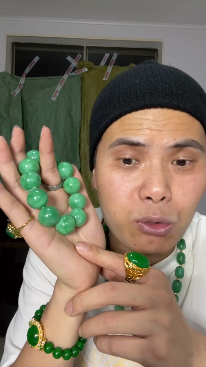 未镶嵌手串翡翠【伍氏甄选】缅甸料2.0飘花手串