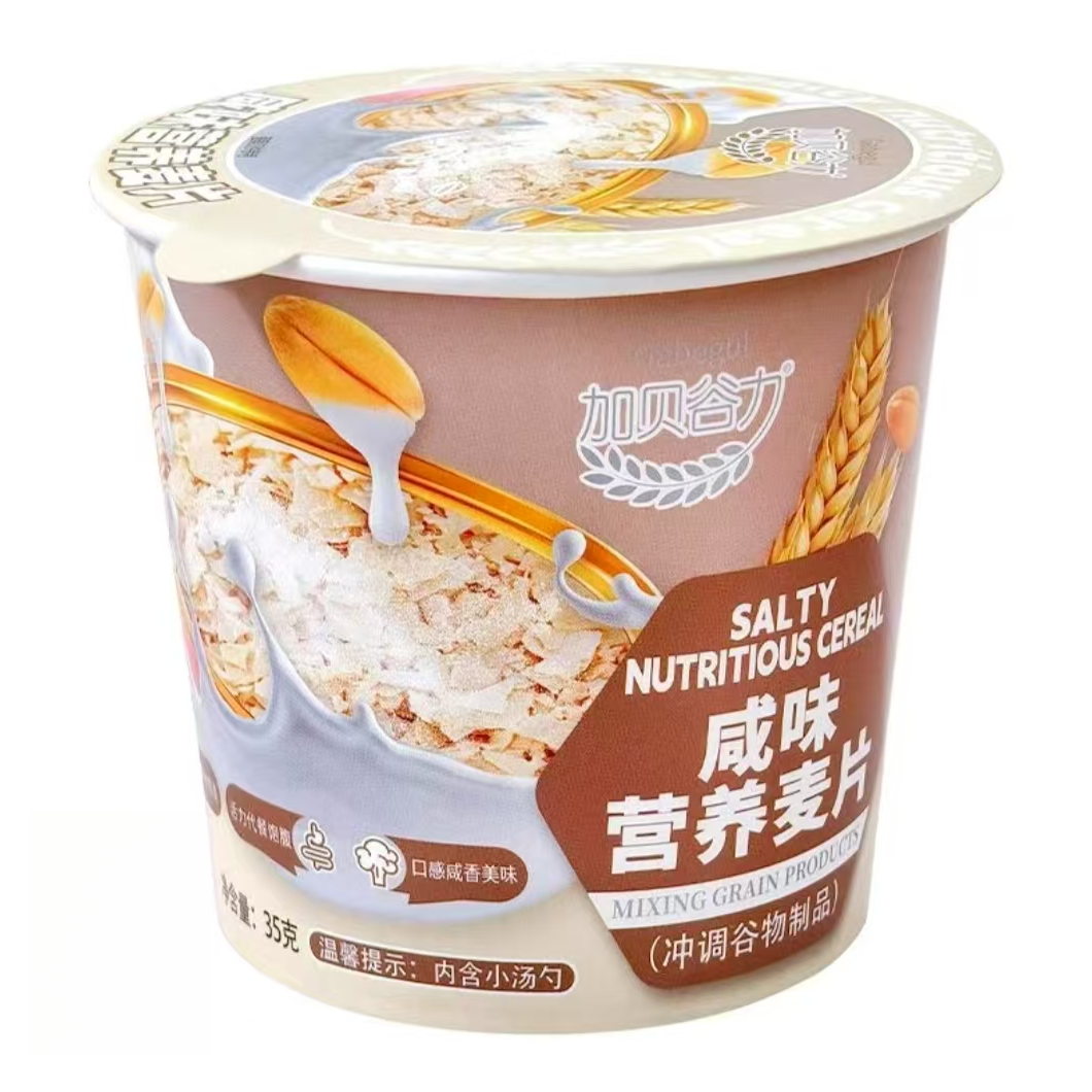 【6杯】加贝谷力咸味燕麦片6杯/组