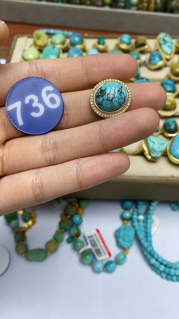 【闪购商品】绿松石戒指合金736戒指