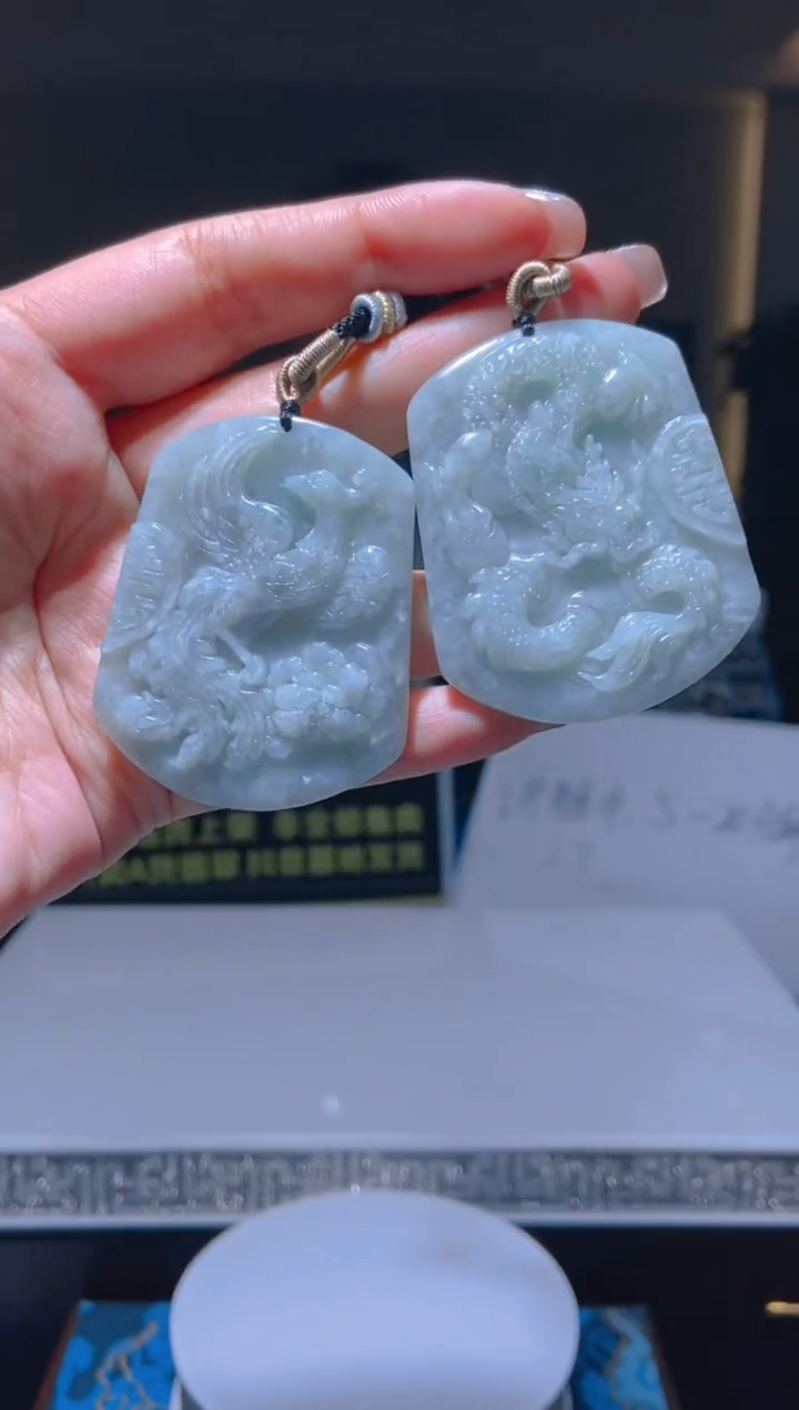 【闪购商品】定制翡翠未镶嵌闪购毛货链接WM023一对