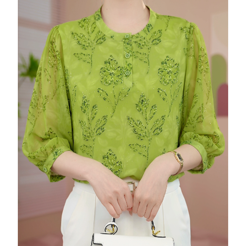 【BD-7799】2025时尚气质小衫百搭显瘦洋气宽松