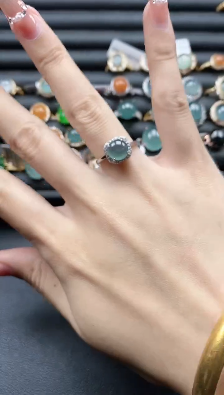 【闪购商品】翡翠戒指银S925镶嵌11111