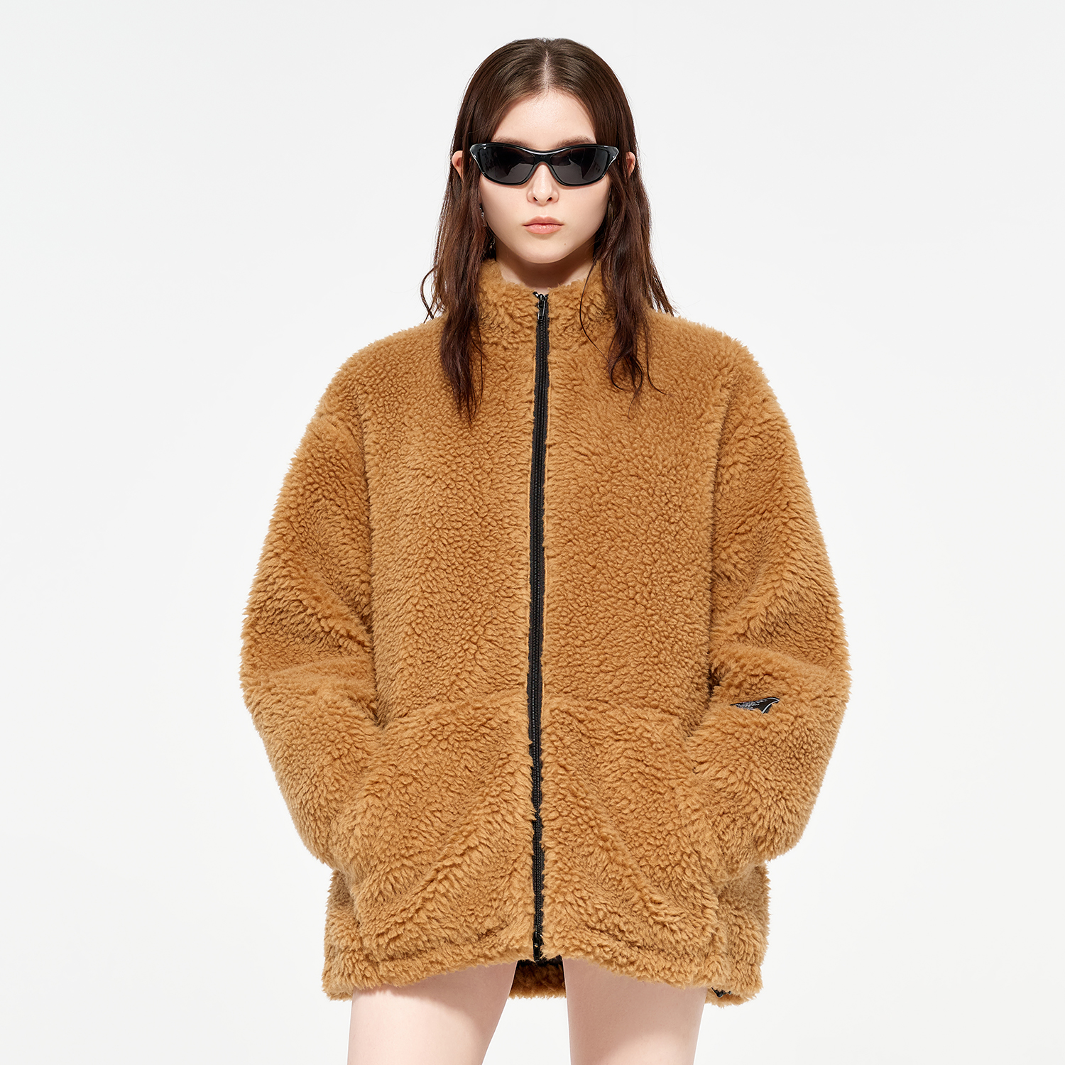 CALLED BACK【汪苏泷陈瑶同款】宽松廓形羊羔毛外套女