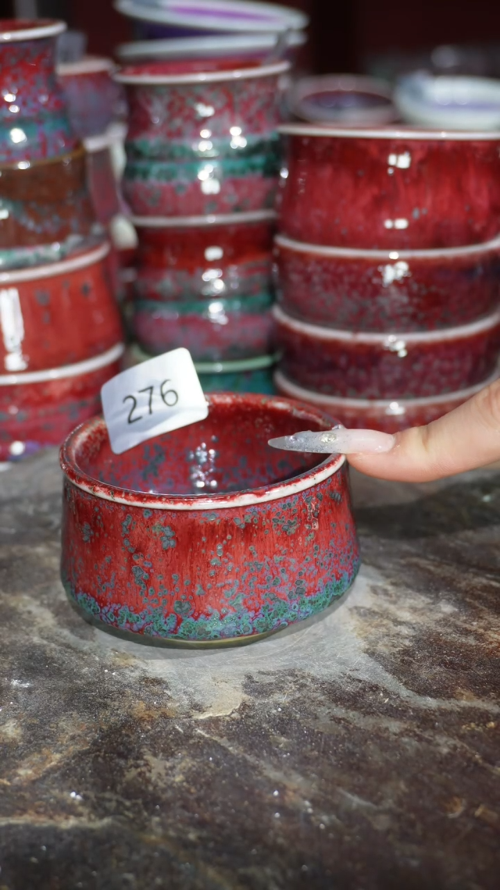 摆件陶精品窑变钧瓷茶器