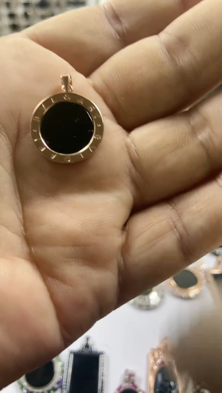 吊坠(赠链)银S925镶嵌翡翠1