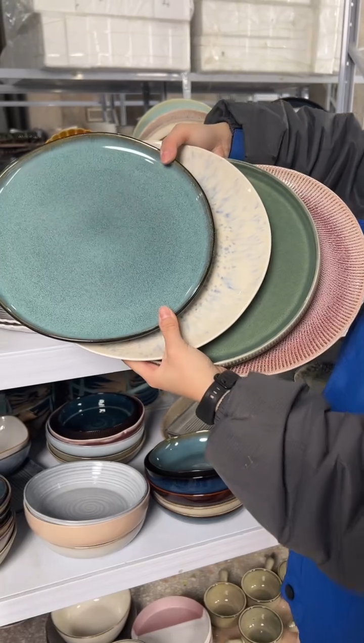 陶瓷外贸尾货瑕疵满20包邮X4 大盘组合