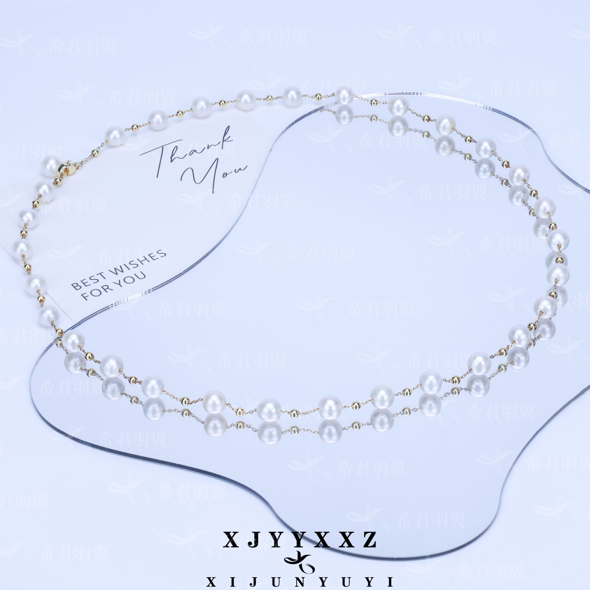 希君羽翼秋冬满天星毛衣链｜55cm精致轻奢款7-8mm淡水珍珠项链Z802