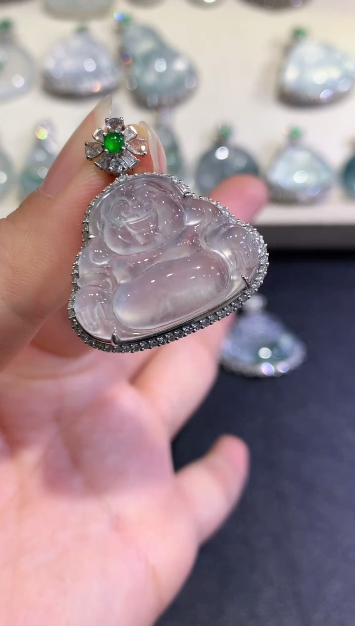 【闪购商品】翡翠颈饰18K金镶嵌B174   