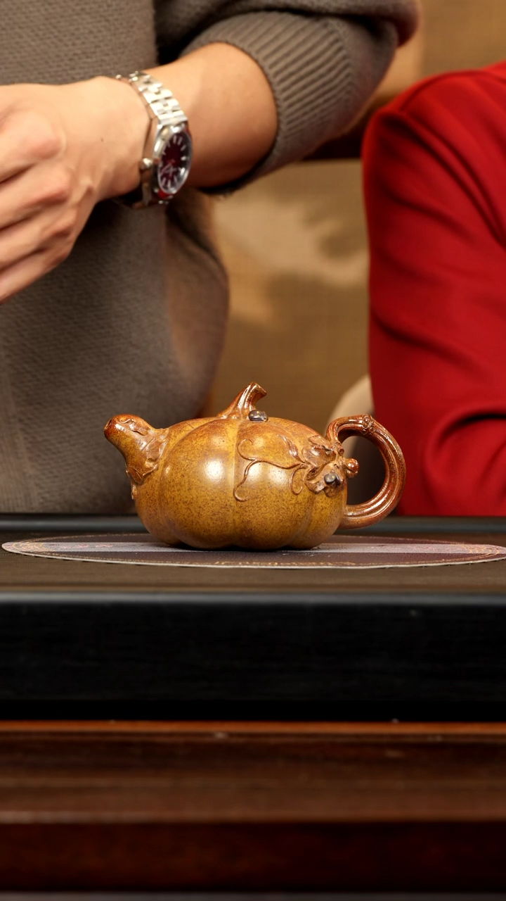 【闪购商品】紫砂茶壶CYL 柴烧 南瓜 270cc