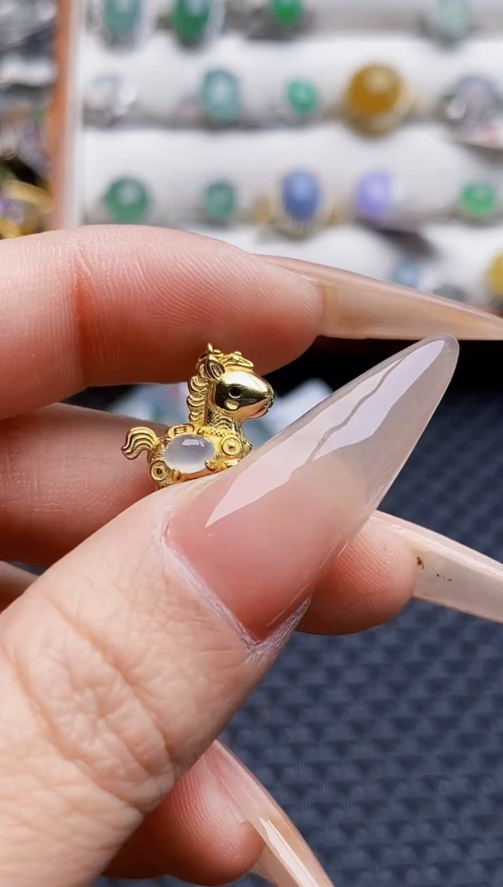 银S925镶嵌戒指翡翠1068