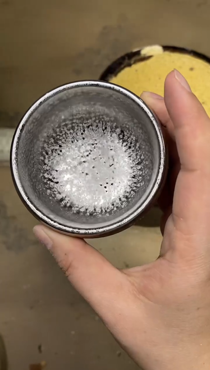 杯子双面银盏将军茶杯