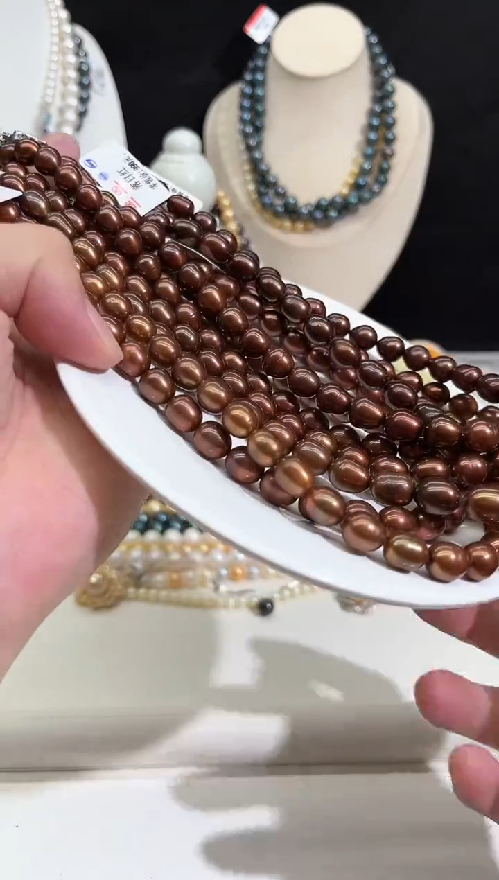 颈饰未镶嵌淡水珍珠落日红项链