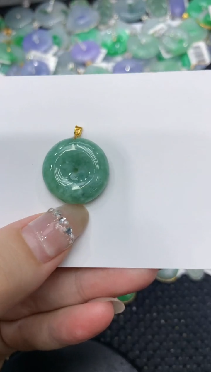 【闪购商品】翡翠颈饰18K金镶嵌222222222