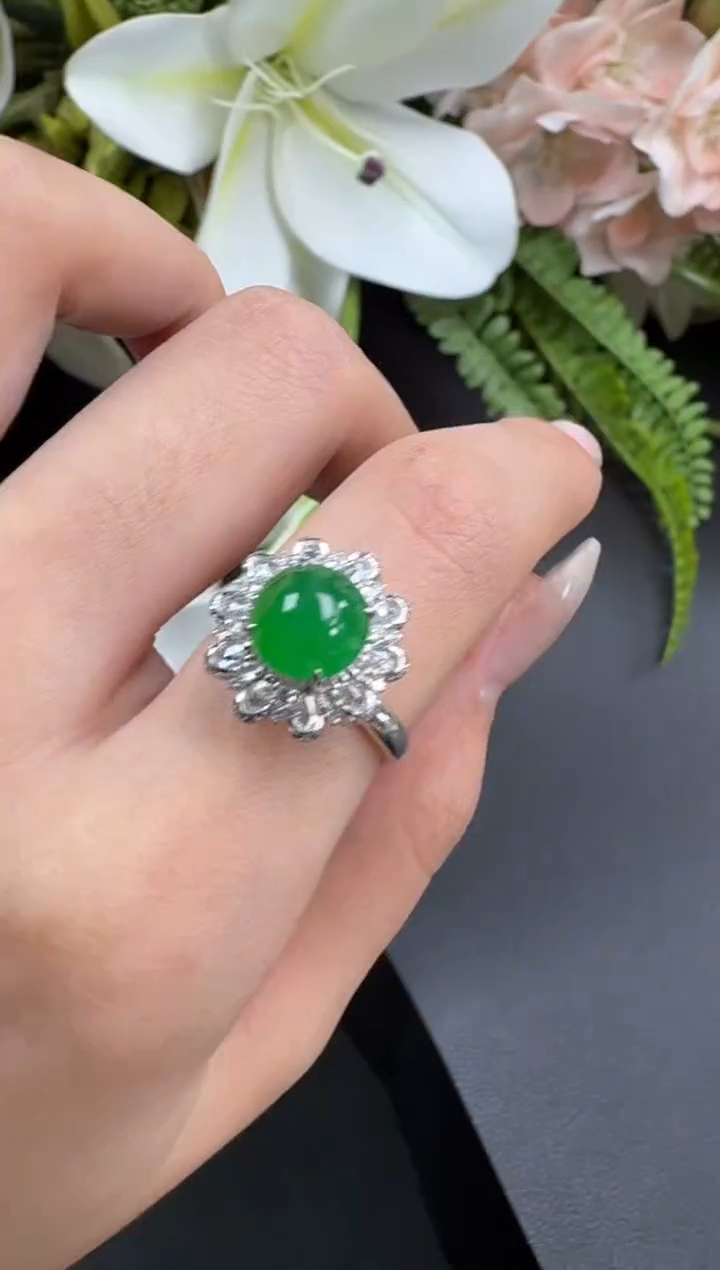 未镶嵌戒指翡翠翡翠戒指