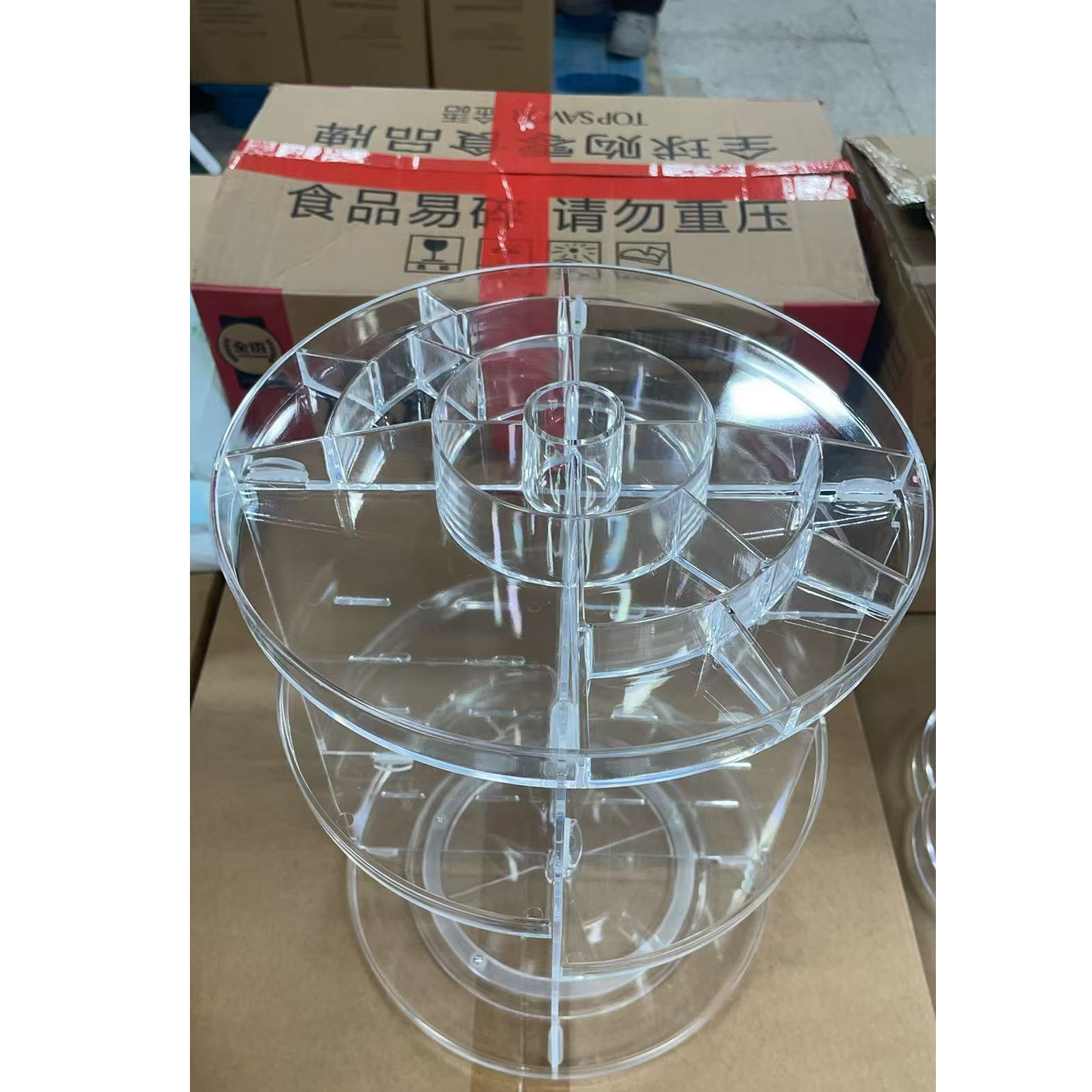 亚克力化妆品收纳盒旋转大容量网红桌面梳妆台口红护肤品收纳架