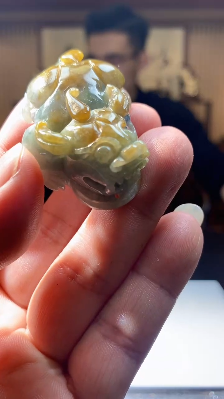 【闪购商品】定制翡翠未镶嵌1085hn-毛货挂件13