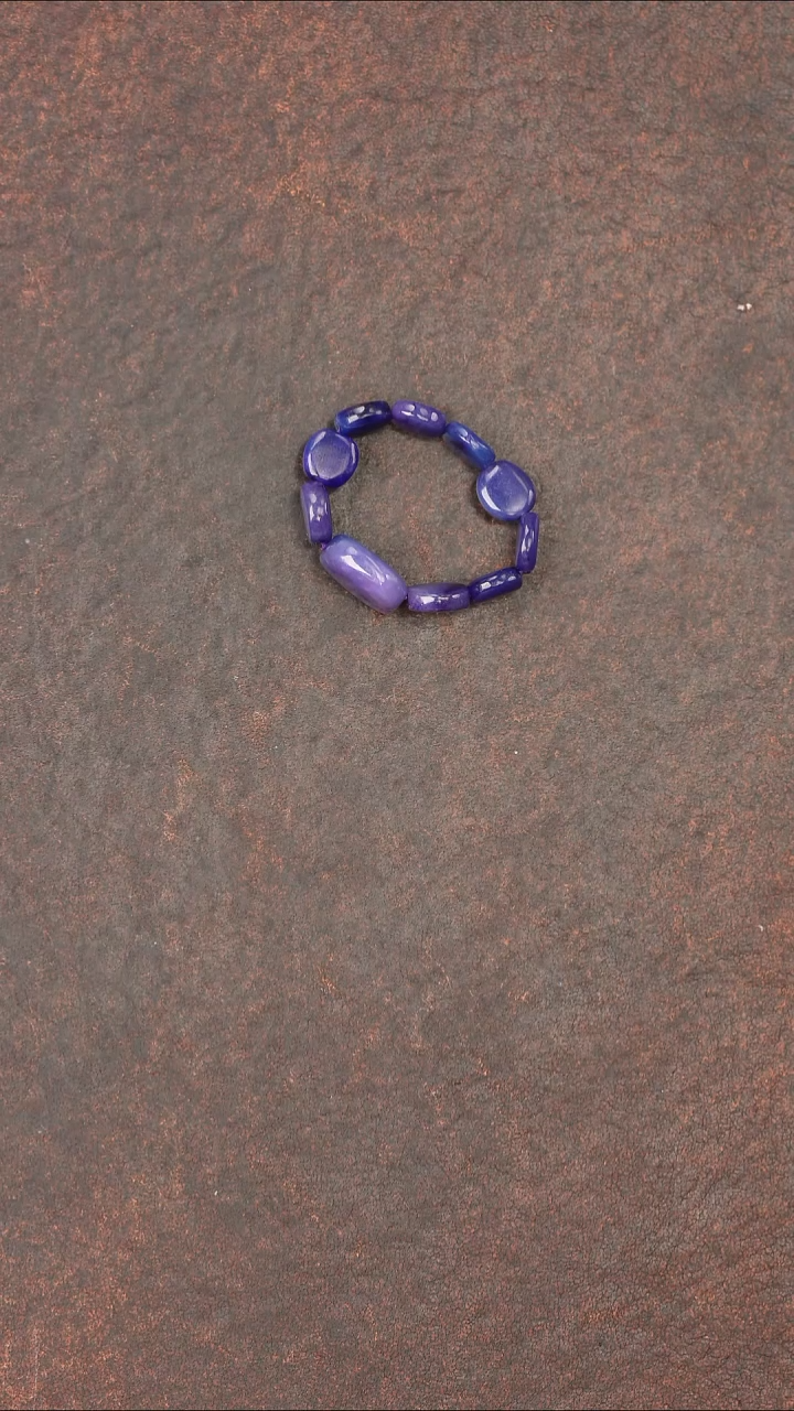 苏纪石（舒俱来）未镶嵌颈饰漫*/@@蓝紫炫彩戒圈