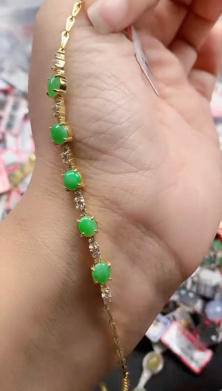 银S925镶嵌戒指翡翠天然A货缅甸翡翠