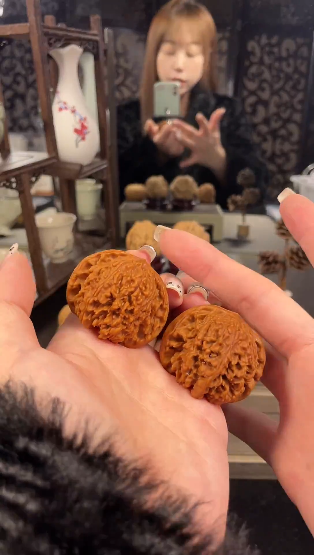 【闪购商品】文玩核桃把件满天星44尺-45