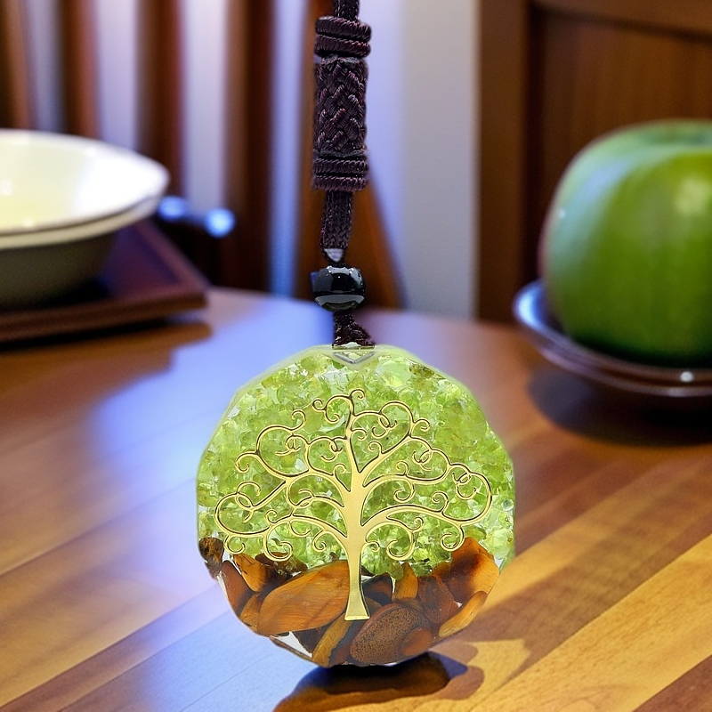 非金属树脂吊坠 绿色生命树树脂吊坠