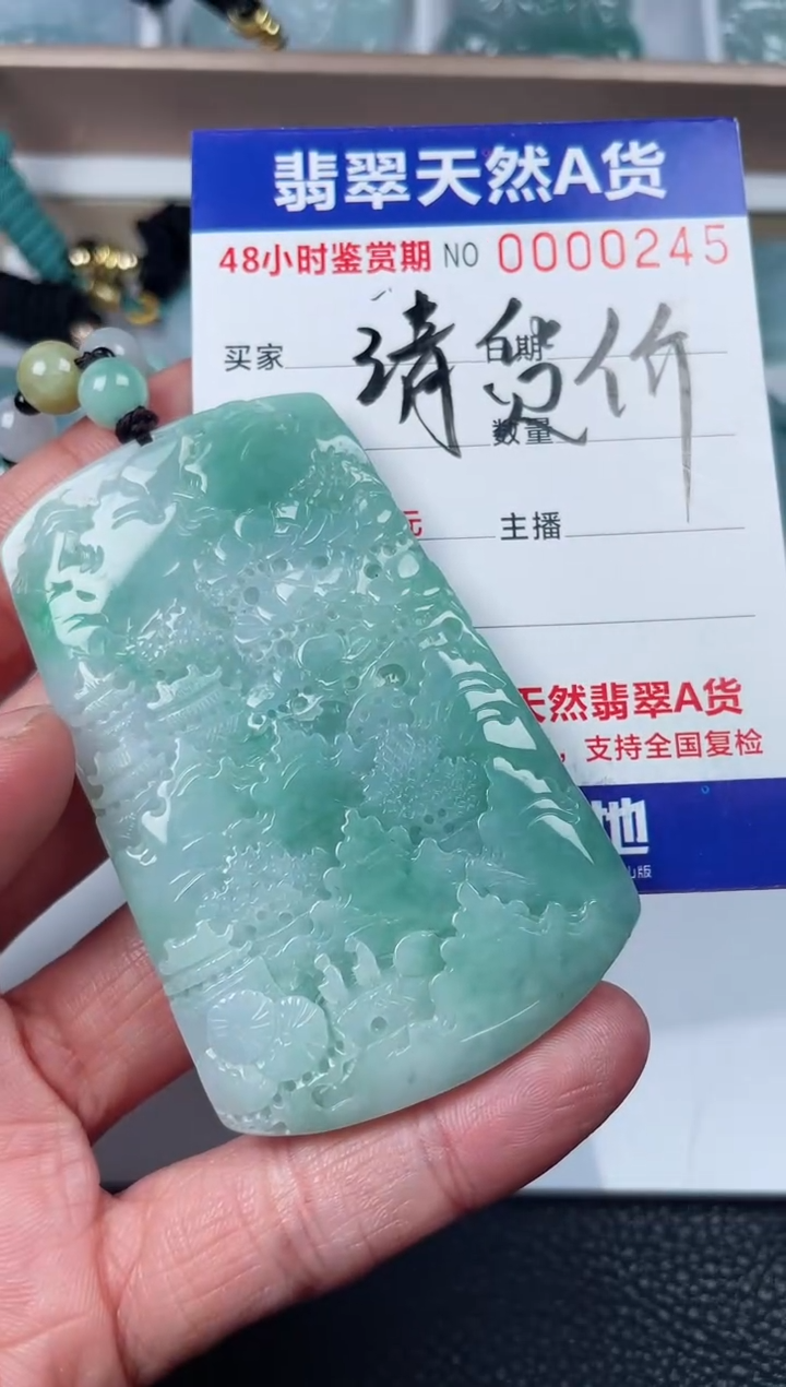 【闪购商品】翡翠颈饰未镶嵌山水