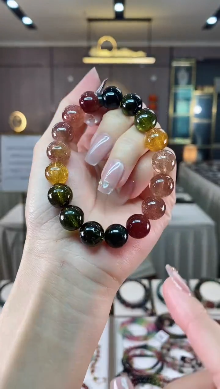 【闪购商品】碧玺单圈手串11mm+未镶嵌（多样性发一条）hon