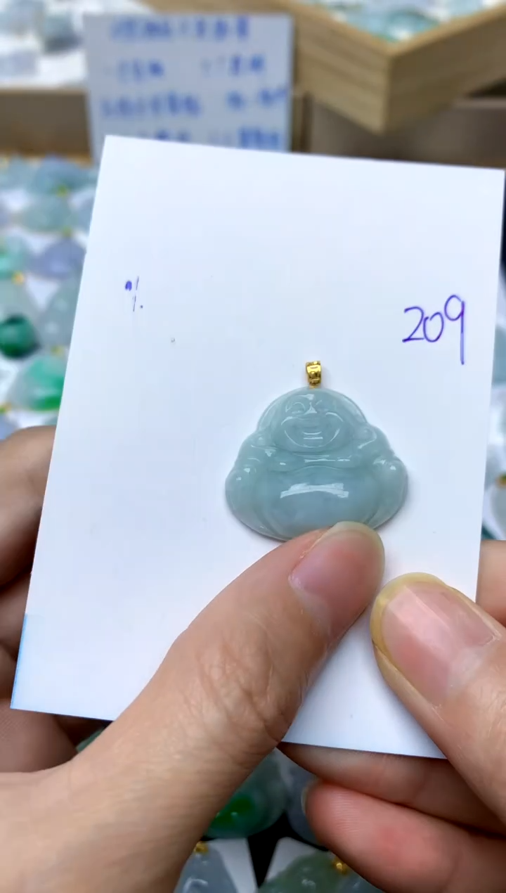 【闪购商品】翡翠颈饰18K金镶嵌209天然A货翡翠