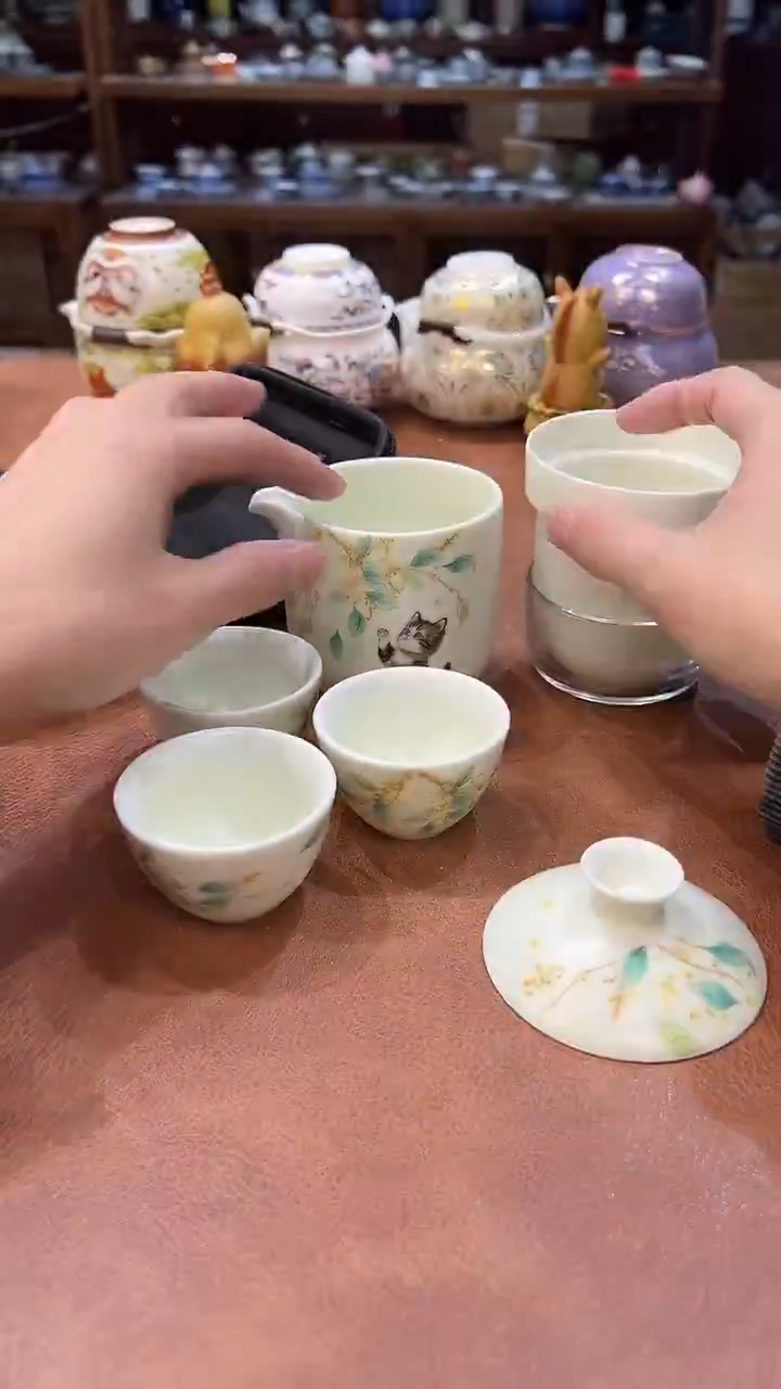 真的很便宜会开片的旅行茶具