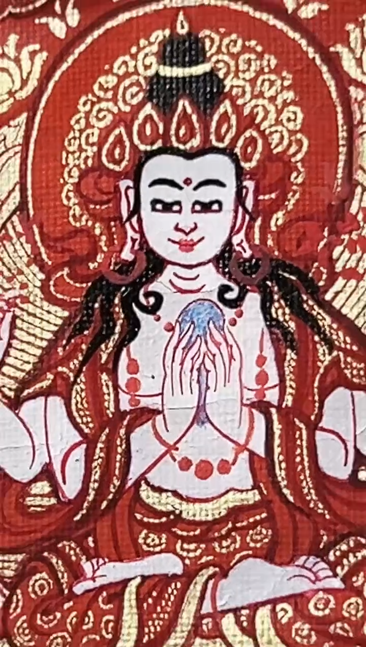 吊坠四  臂 观 观  唐  卡